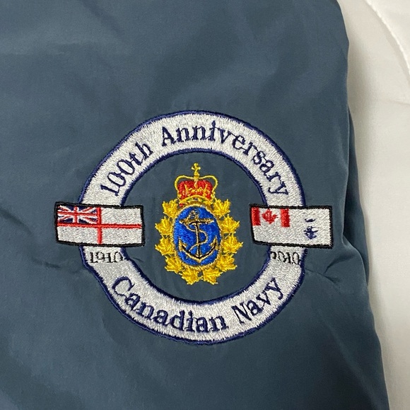 Vintage 100th Anniversary Canadian Navy V-Neck Windbreaker - Picture 4 of 5